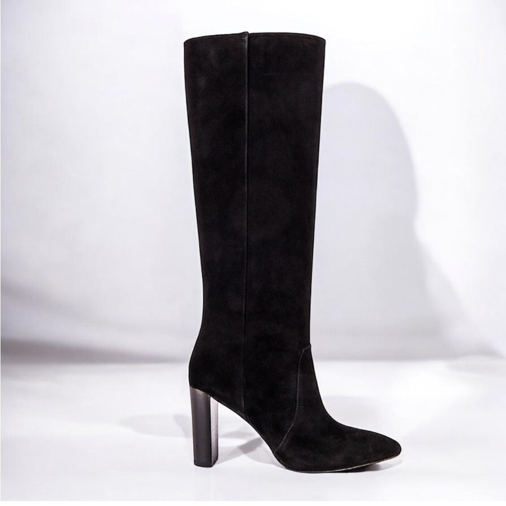 🌻NEW w/tag Paige Carmen Tall Black Suede Knee High Boots Women's Size 6